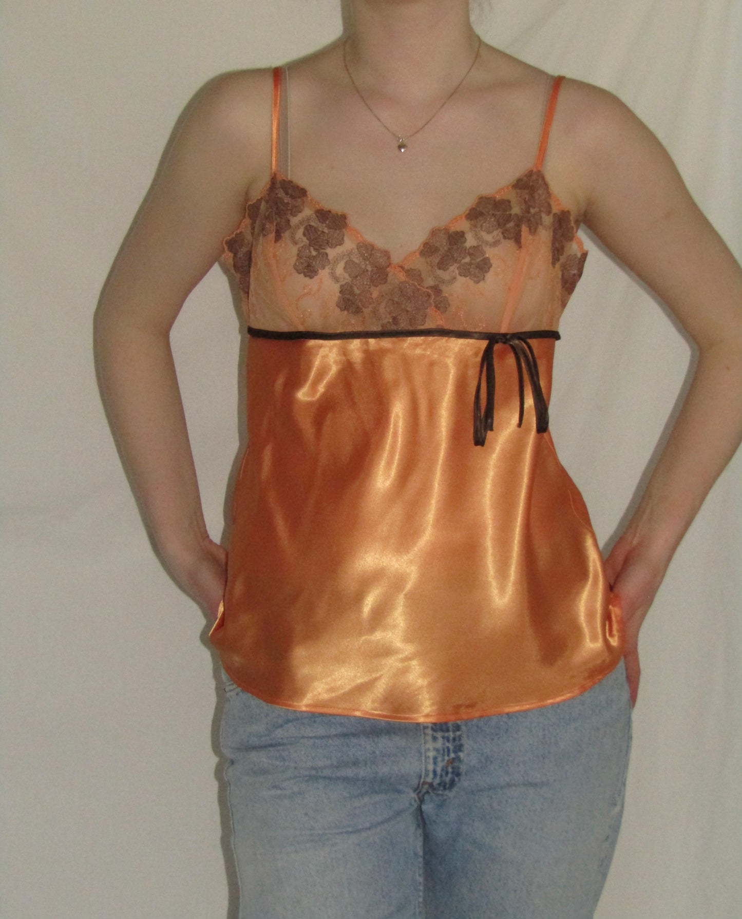 Oransje vintage topp