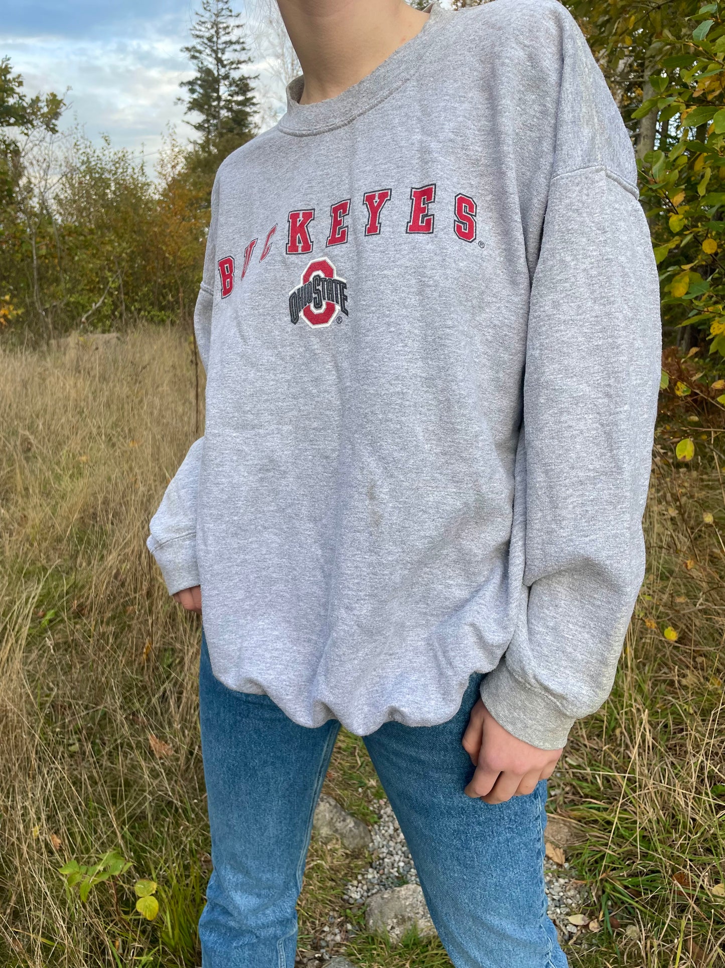 Grå USA college Sweatshirt