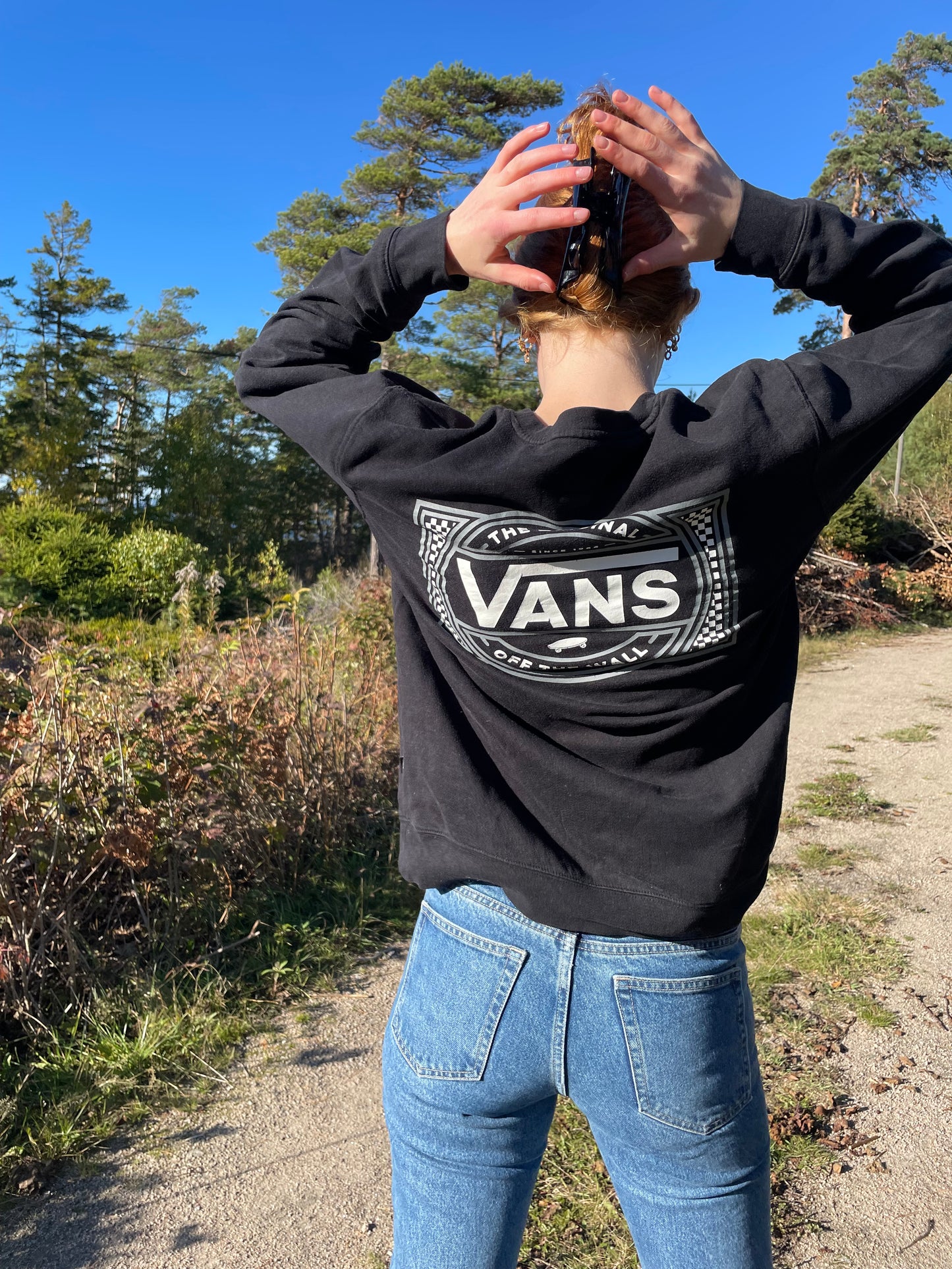 Sort Vans printed sweatshirt